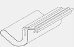 Tan vinyl side stop weatherstrip sold in 7ft lengths 037395 