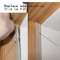 Weather strip set for swinging patio door - Bronze 098522 